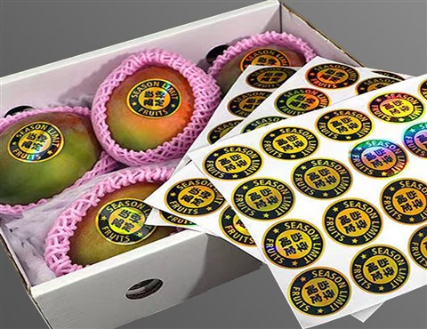 水果不干胶标签/食品标签/水果贴纸