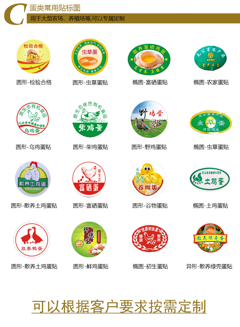 鸡蛋标签模板
